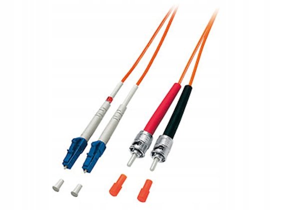 Equip Patch Cable LC Multi Mode M to ST multi mode M 10 m glass fiber 50/125 Micrometer gray 254216