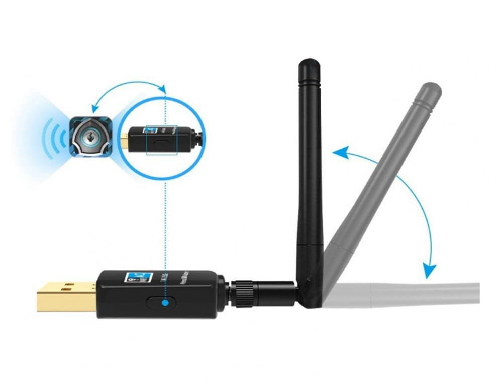 Karta Sieciowa Adapter Wifi  2,4GHz 5,8GHz 600Mbps AC USB Dual Band