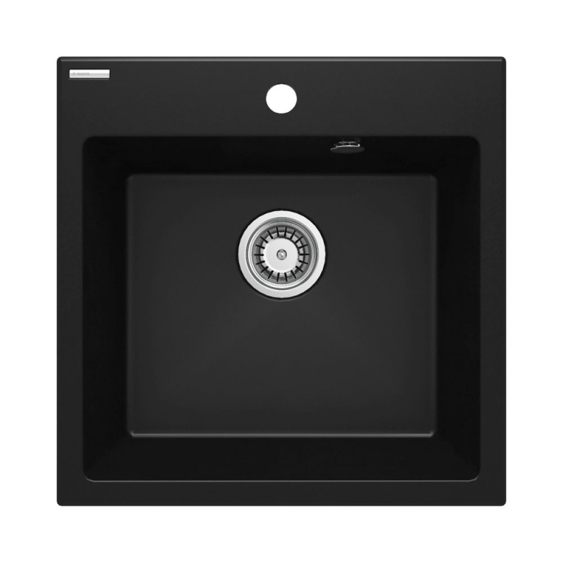 Deante Evora Zlewozmywak granitowy jednokomorowy 50x50 cm nero ZQJN103