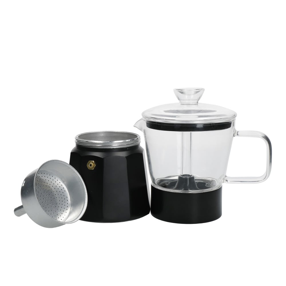 Czarna kawiarka ze stali nierdzewnej mokka 0,29 l La Cafetiere Verona – Kitchen Craft