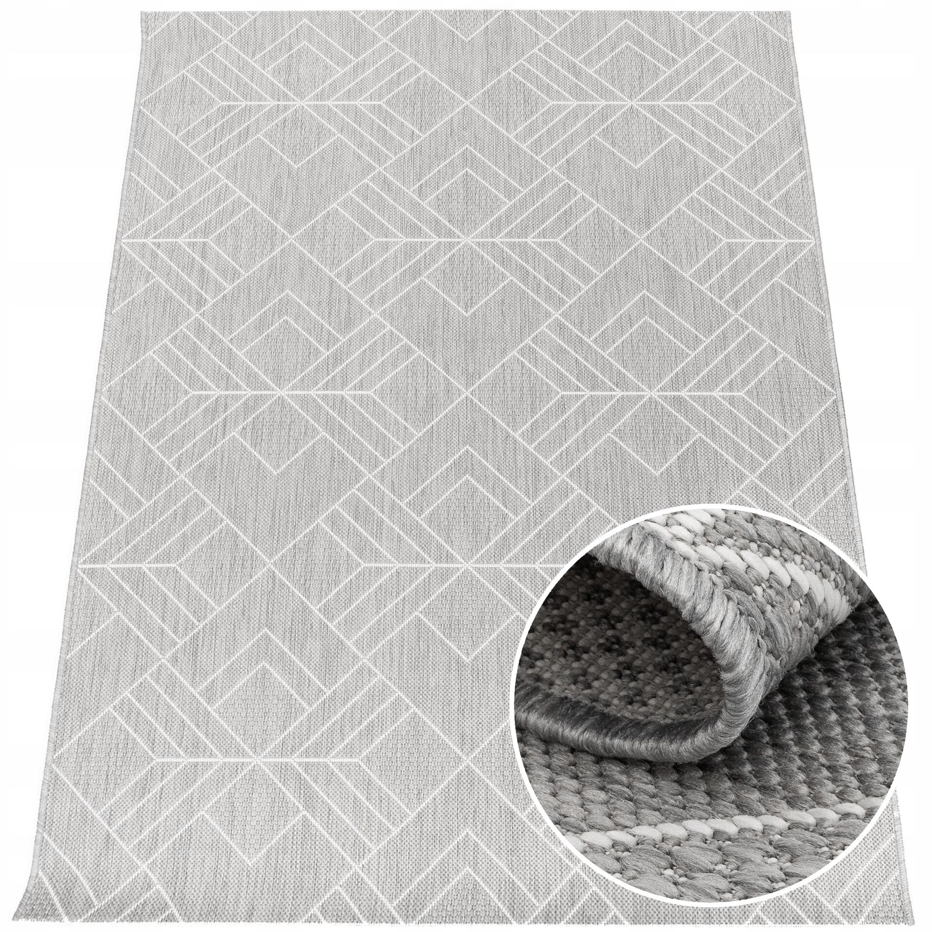 Dywan Party 80 x 150 cm geometria jasny szary Dywan Party 80 x 150 cm geometria jasny szary