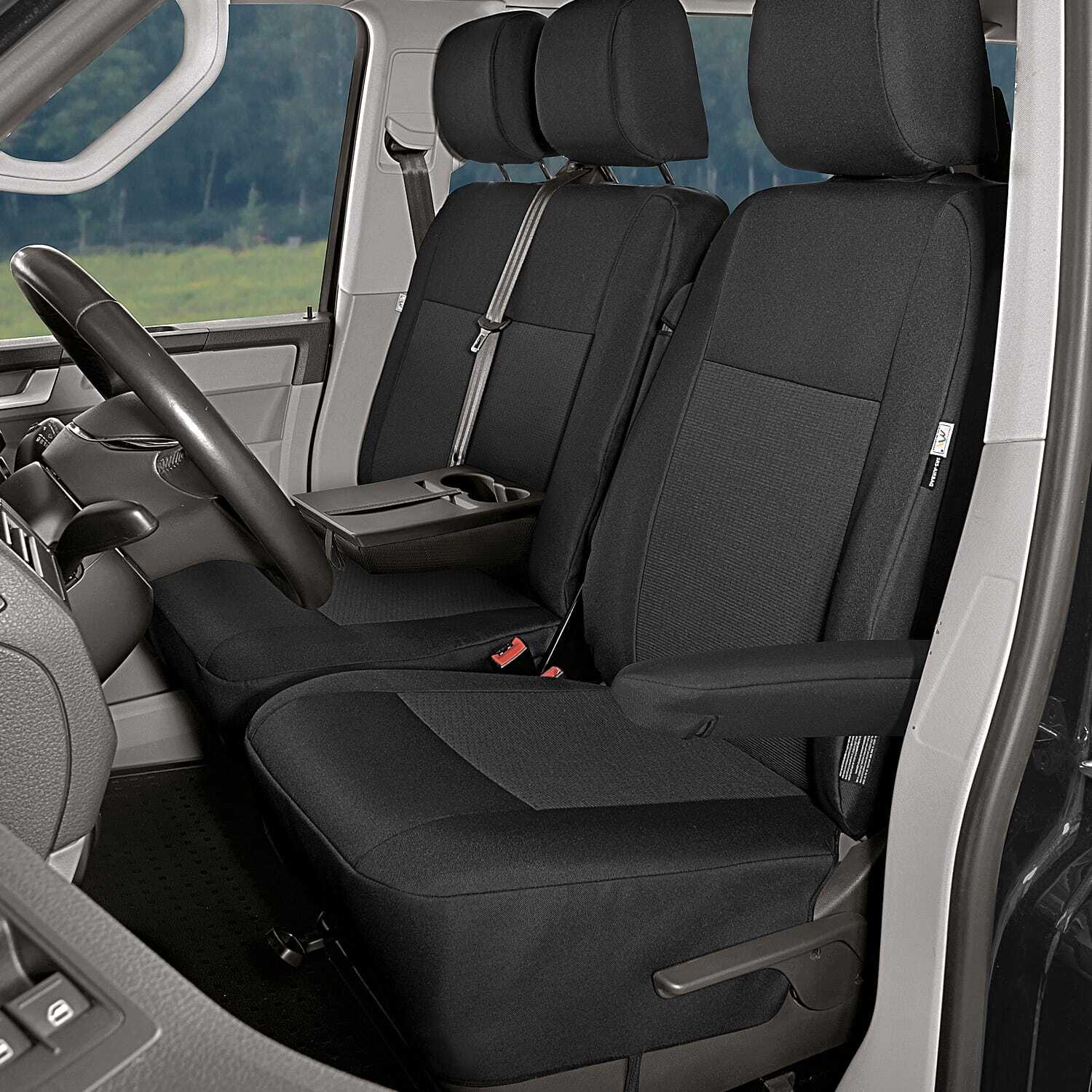 VW Transporter T6 - pokrowce miarowe 1+2 ze stolikiem