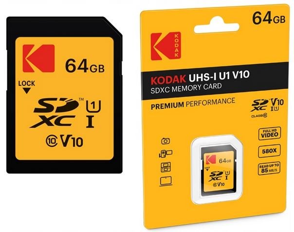 Kodak SDXC 64GB Class 10 U1 (EKMSD64GXC10K)