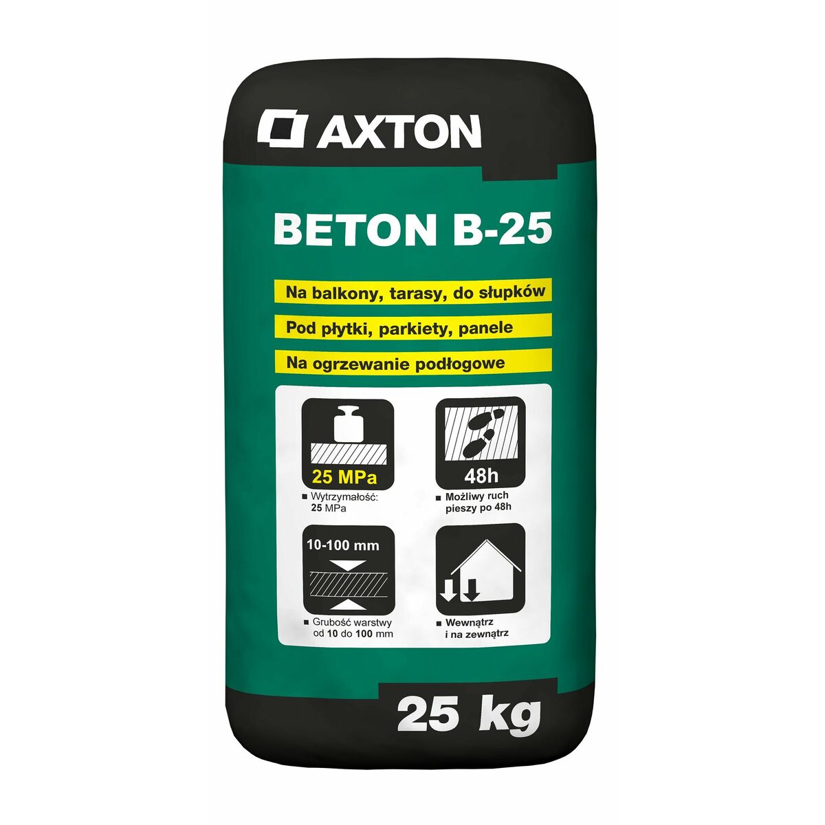 Zaprawa Beton B-25 podkład podłogowy 25 kg Axton 5901171272157