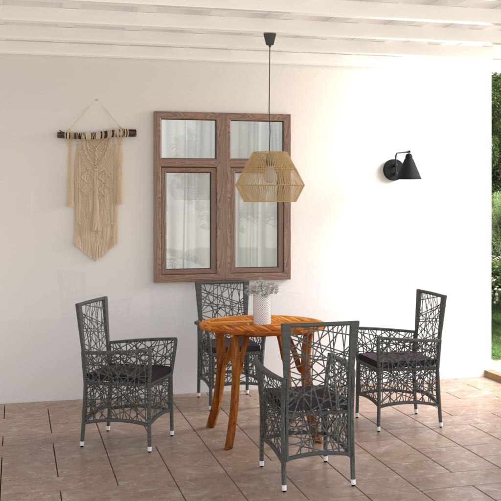 5-częściowy zestaw mebli ogrodowych, szary