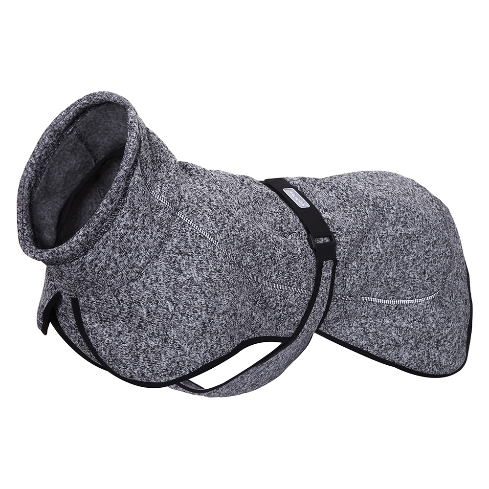 Rukka® Comfy Sweterek dla psa, czarny/szary - długość grzbietu ok. 40 cm  (rozmiar  40)