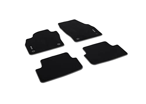 Volkswagen 2G1061270AWGK dywaniki samochodowe, welurowe, tekstylne, 4 x dywaniki materiałowe, czarne, z napisem Polo, do Facelift od roku modelowego 2022