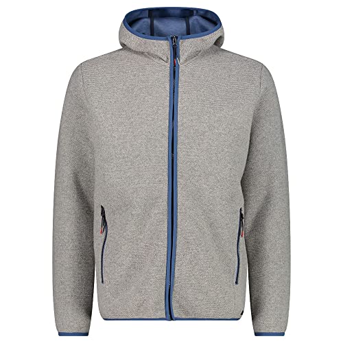 CMP - Męska kurtka Fix Hood, Man, Grigio Mel.-Blue Stone, 56