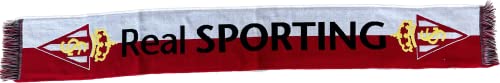 Real Sporting De Gijon | Bicolor szalik | Biały | Unisex