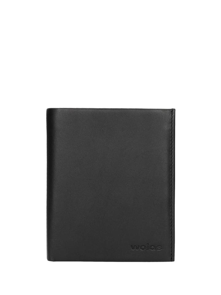 Wojas Skórzany portfel w kolorze czarnym - (S)10,5 x (W)12,5 x (G)2,5 cm