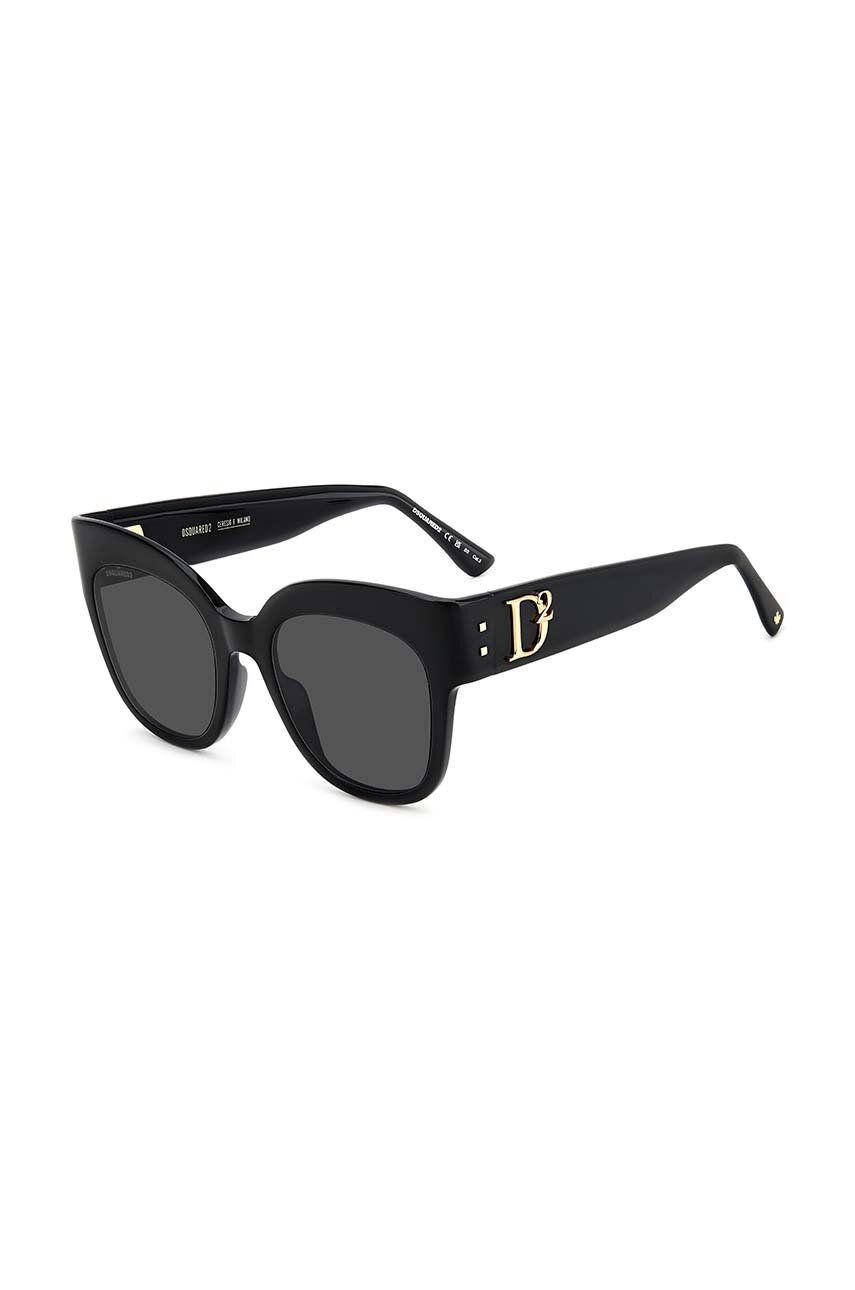 DSQUARED2 okulary przeciwsłoneczne damskie kolor czarny - Dsquared2