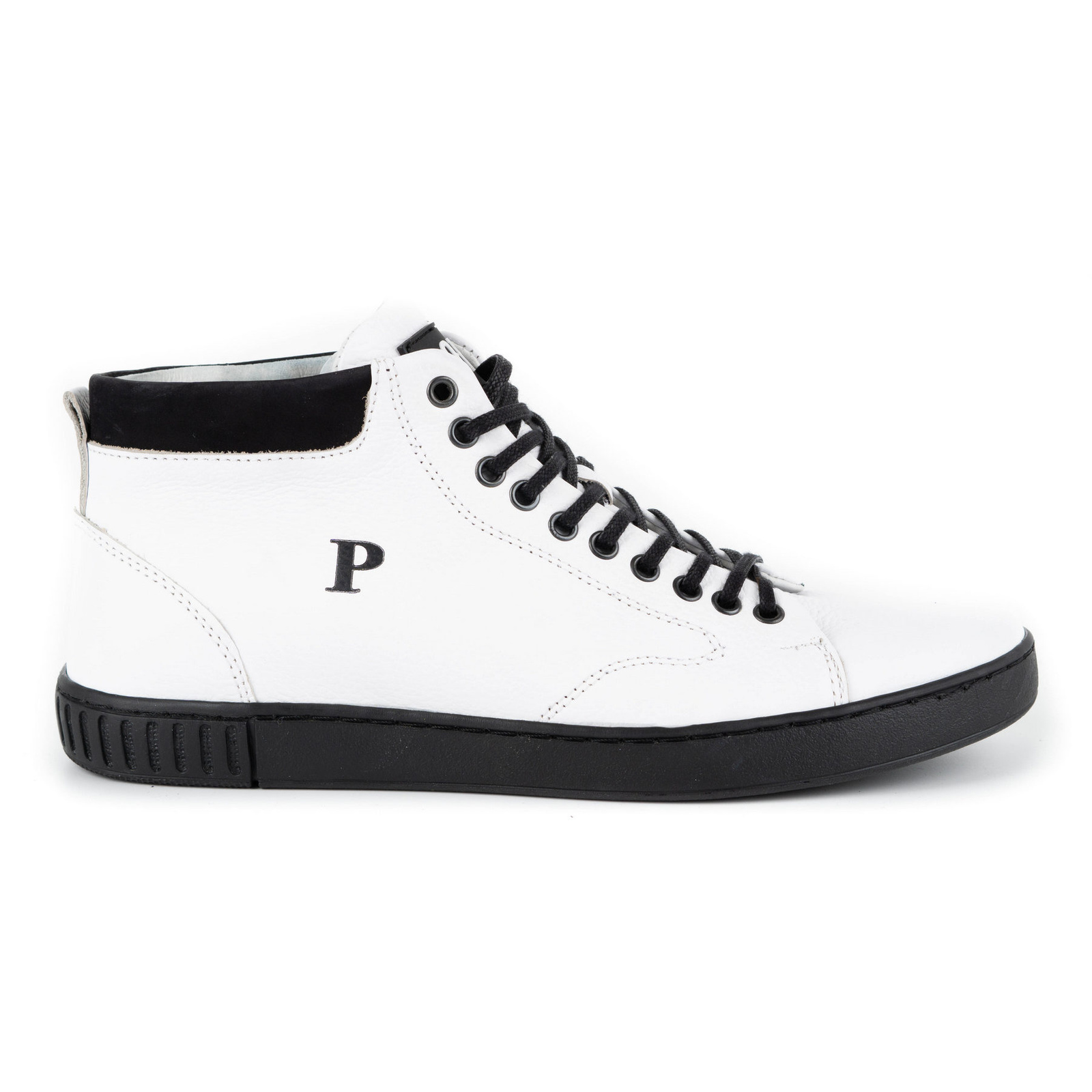Buty męskie skórzane creepersy 2108sw białe - Polbut