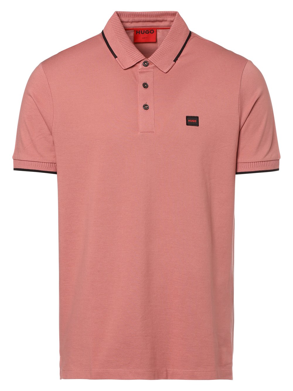HUGO - Męska koszulka polo  Deresino232, różowy