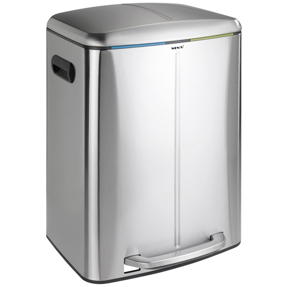Wenko Kosz na śmieci Primo z 2 pojemnikami wewnętrznymi o pojemności 20 l systemem Easy Close i pedałem otwierającym pokrywę marka  B07C58HPCS