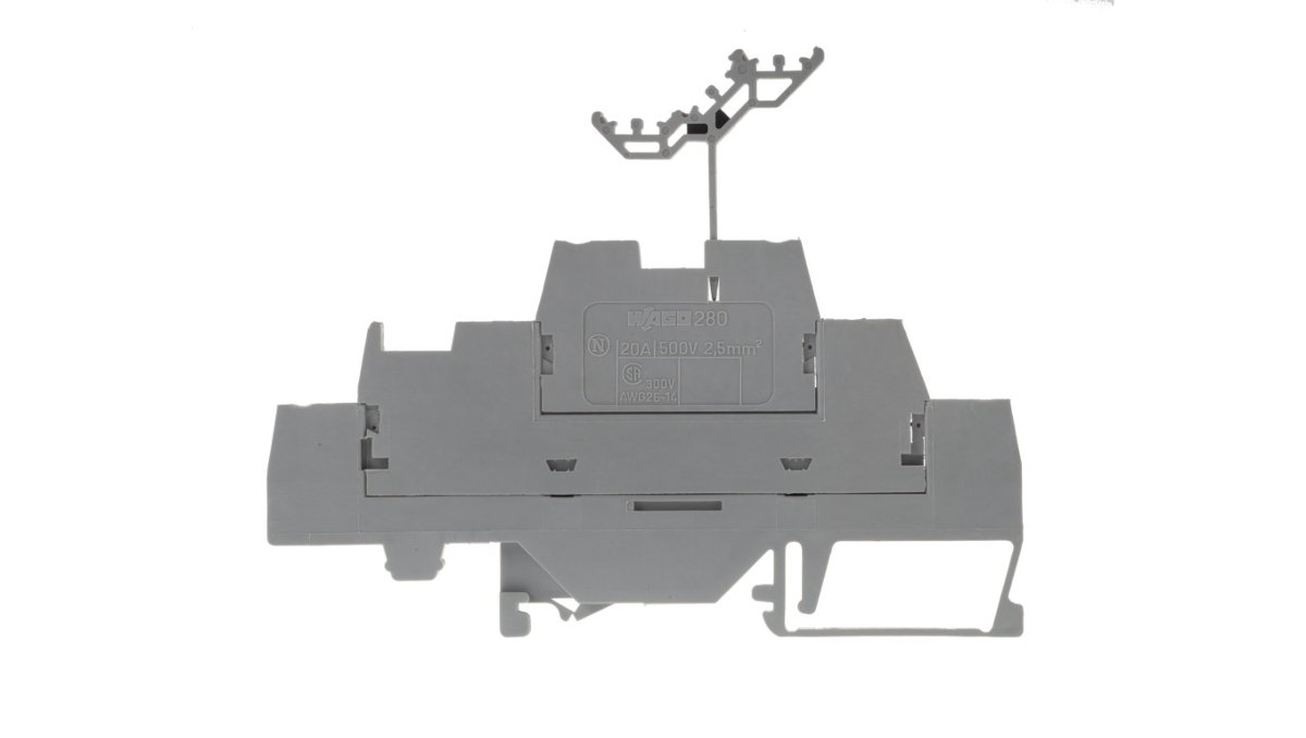 WAGO Terminal przepustowy potrójny WAGO 5 mm Sprężynowe Alokacja L szary 280-549 40 szt 280-549