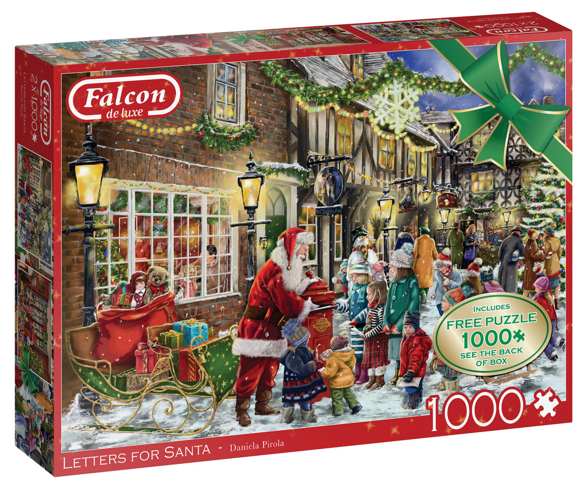 Falcon Puzzle 2x1000 Christmas Listy do Mikołaja