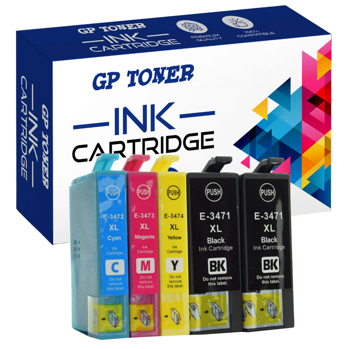 Zestaw 5x Tuszy Epson WF-3720DWF WF-3720DW WF-3725DWF WF-3720 WF-3701