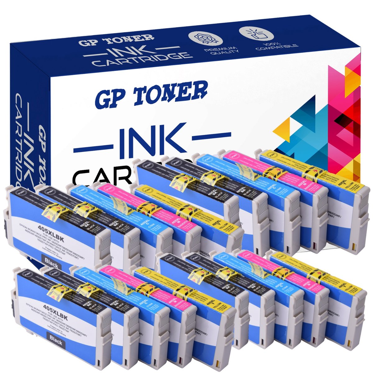 Zestaw 20x Tuszy do Epson 405 XL WorkForce WF 3820 3825 7840 4820 4825 4834