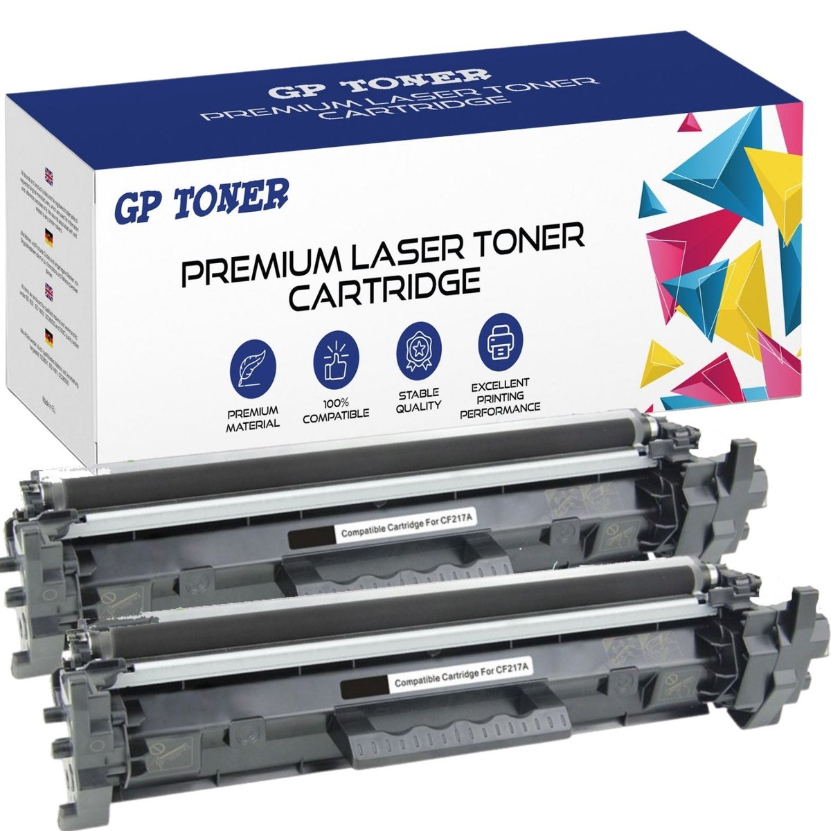 2x Toner do HP CF217A 17A LaserJet Pro M102a M102w M130fn M130fw M132snw Czarny