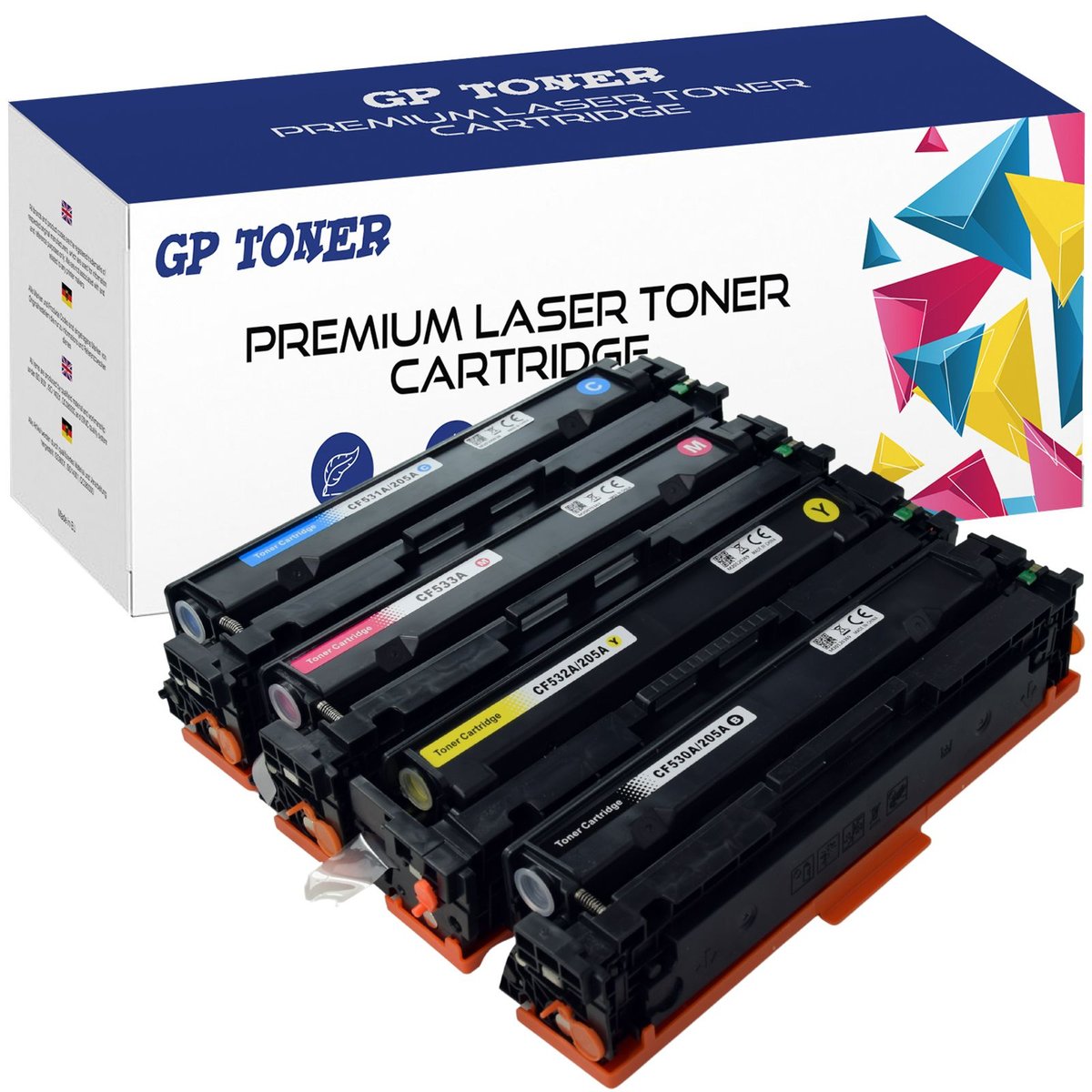 4x Tonery do HP Color LaserJet Pro MFP M180Series MFP M181FW 205A CF530A Zestaw CMYK