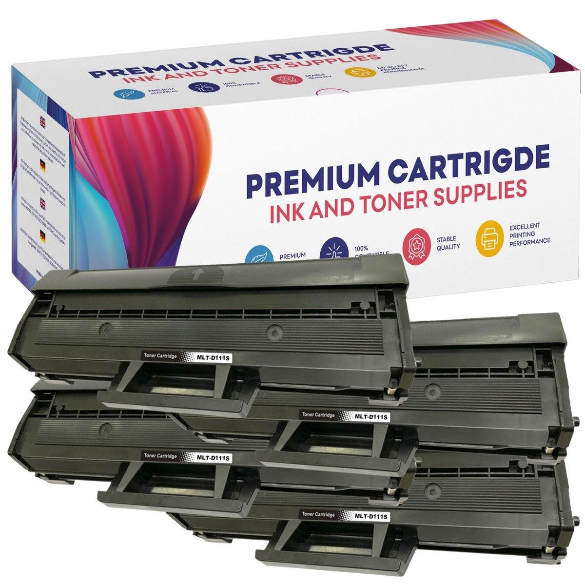 4x Toner do Samsung MLT-D111S Xpress M2070 M2070W M2026W M2026 M2020 M2022W