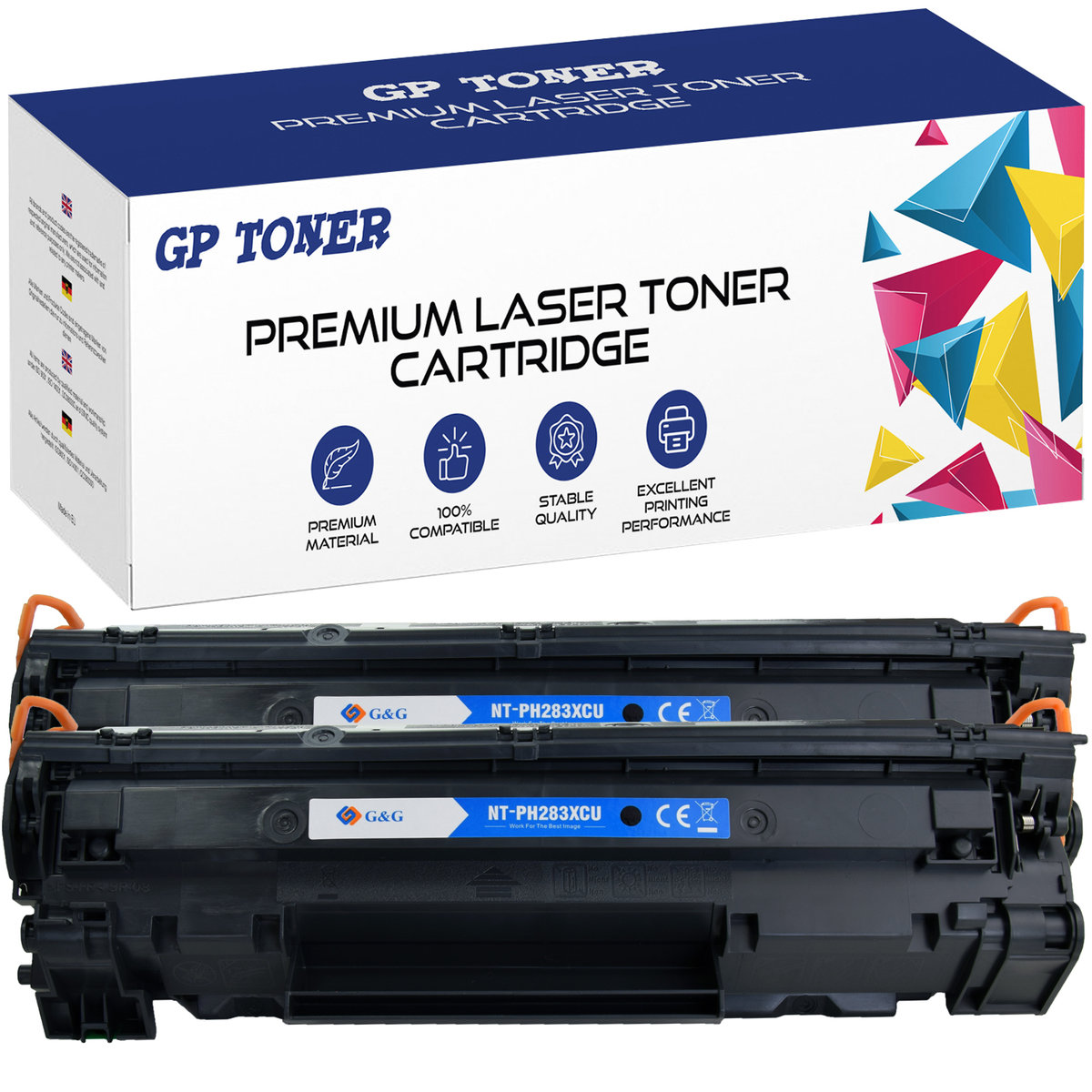 2x Toner do CF283X for HP M126A M126nw M128fn M128fp M128fw