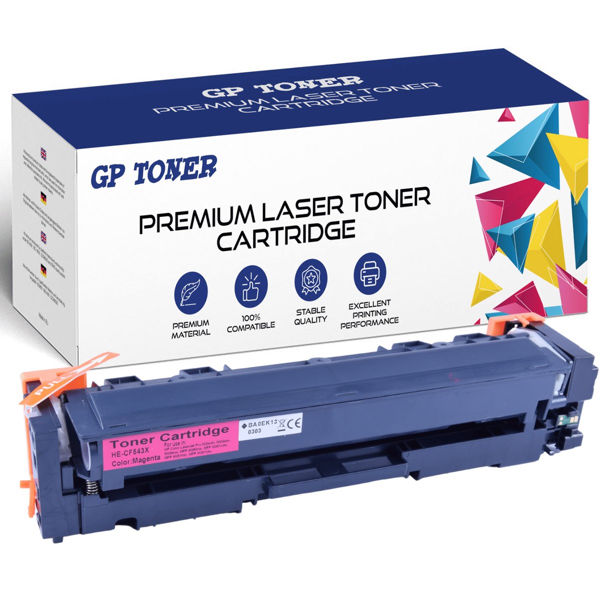 Toner do CF540x LaserJet Pro MFP M254 DW M280 NW M281 FDN M281 FDW Magenta