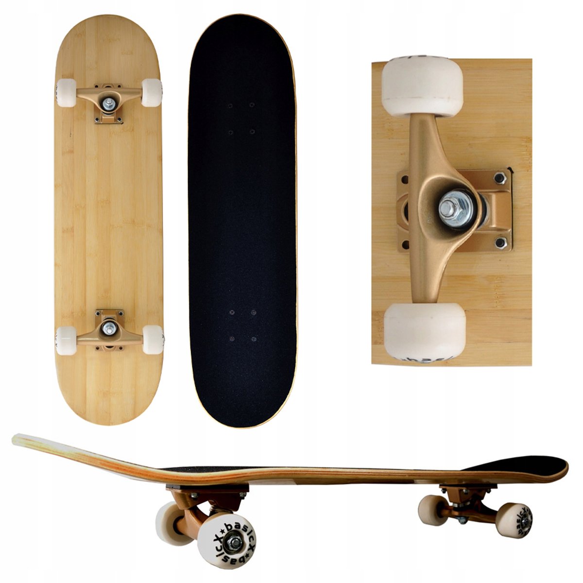 Deskorolka Klasyczna Bambus abec7 Skateboard 8729