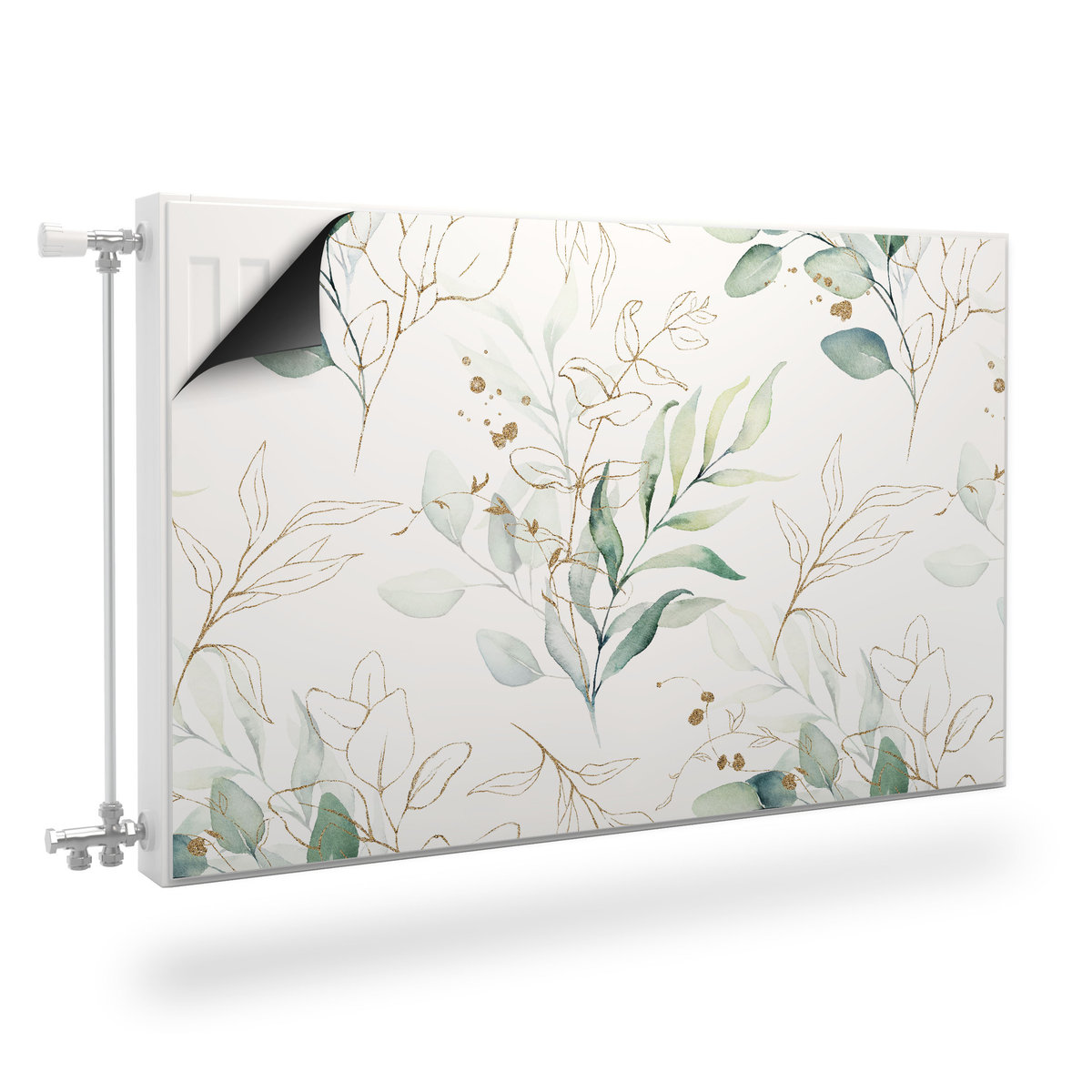 MASKOWNICA Magnetyczna Na Grzejnik LIŚCIE Line-art Rośliny 100cm x 60cm