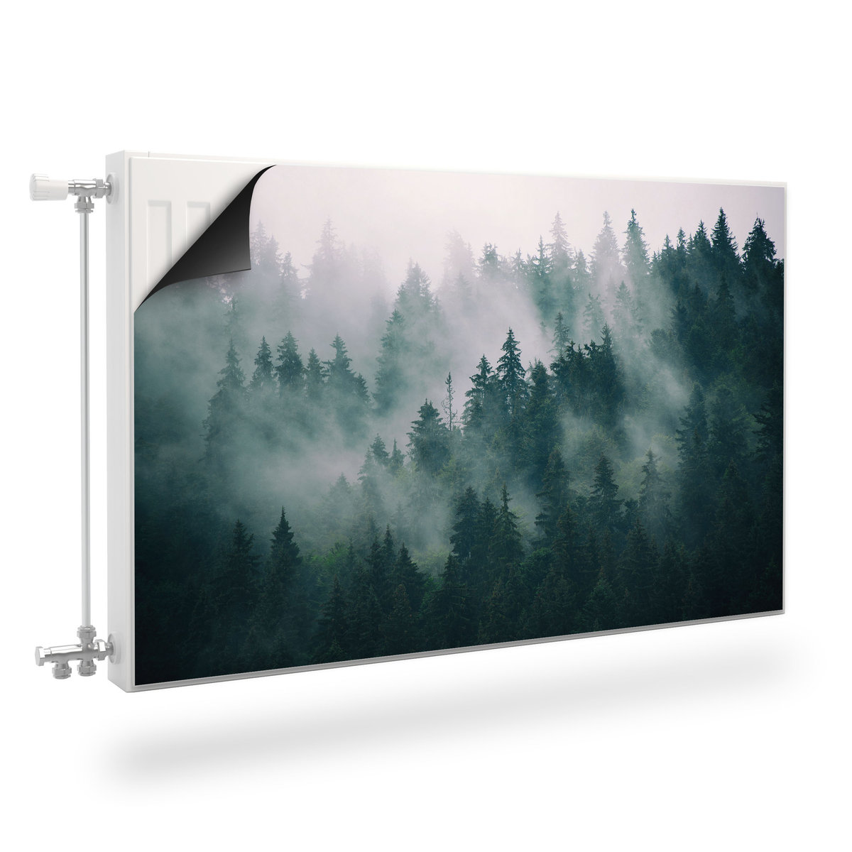 MASKOWNICA Magnetyczna Kaloryfera Krajobraz LAS We Mgle 90cm x 60cm