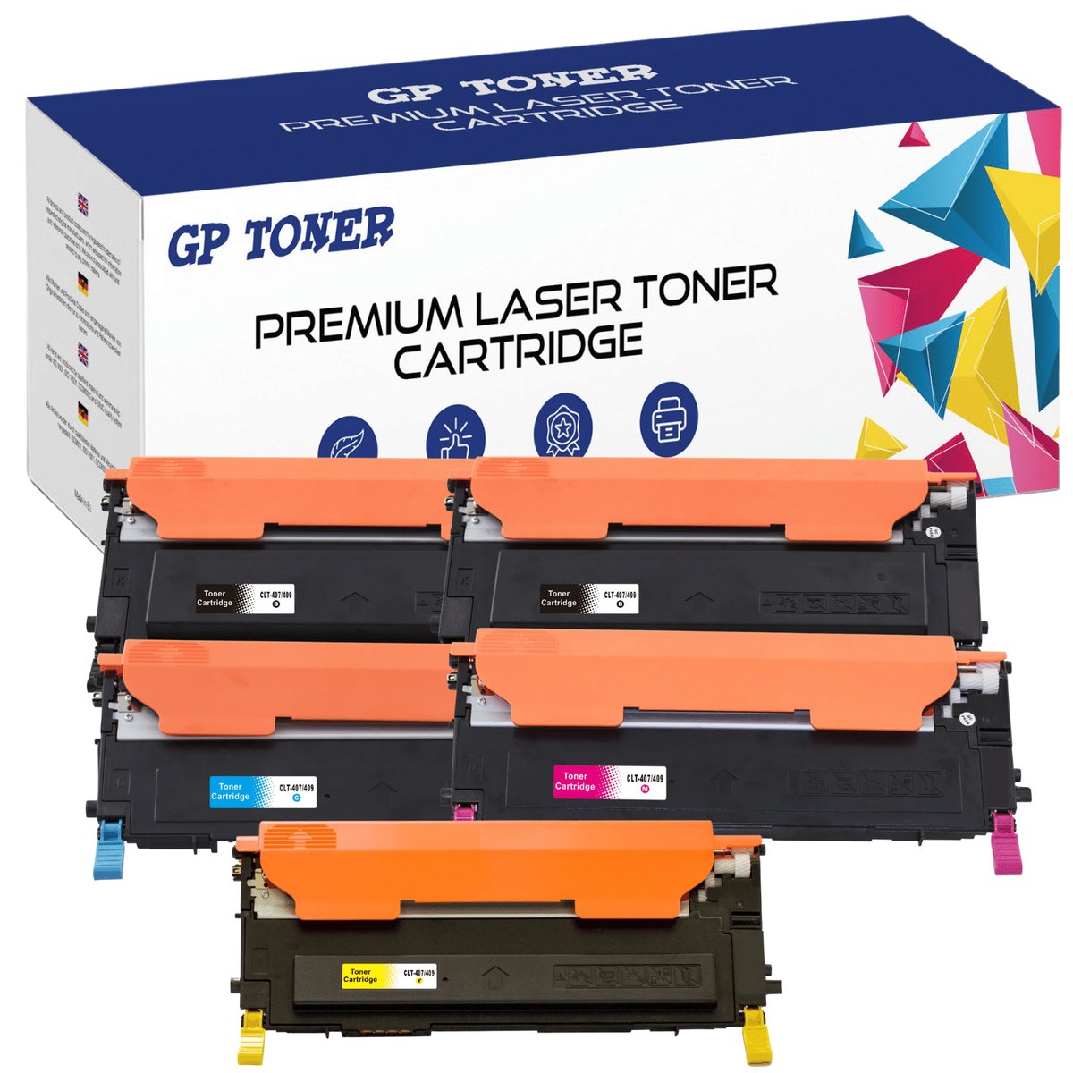 Gp Toner 5x Toner zamiennik do Samsung CLT-K4072S/ CLT-K4092S CLP-310 CLP-315 CLP-320 CLP-325 CLX-3170FN CLX3185 - GP-S407/409CMYKK GP-S407/409CMYKK