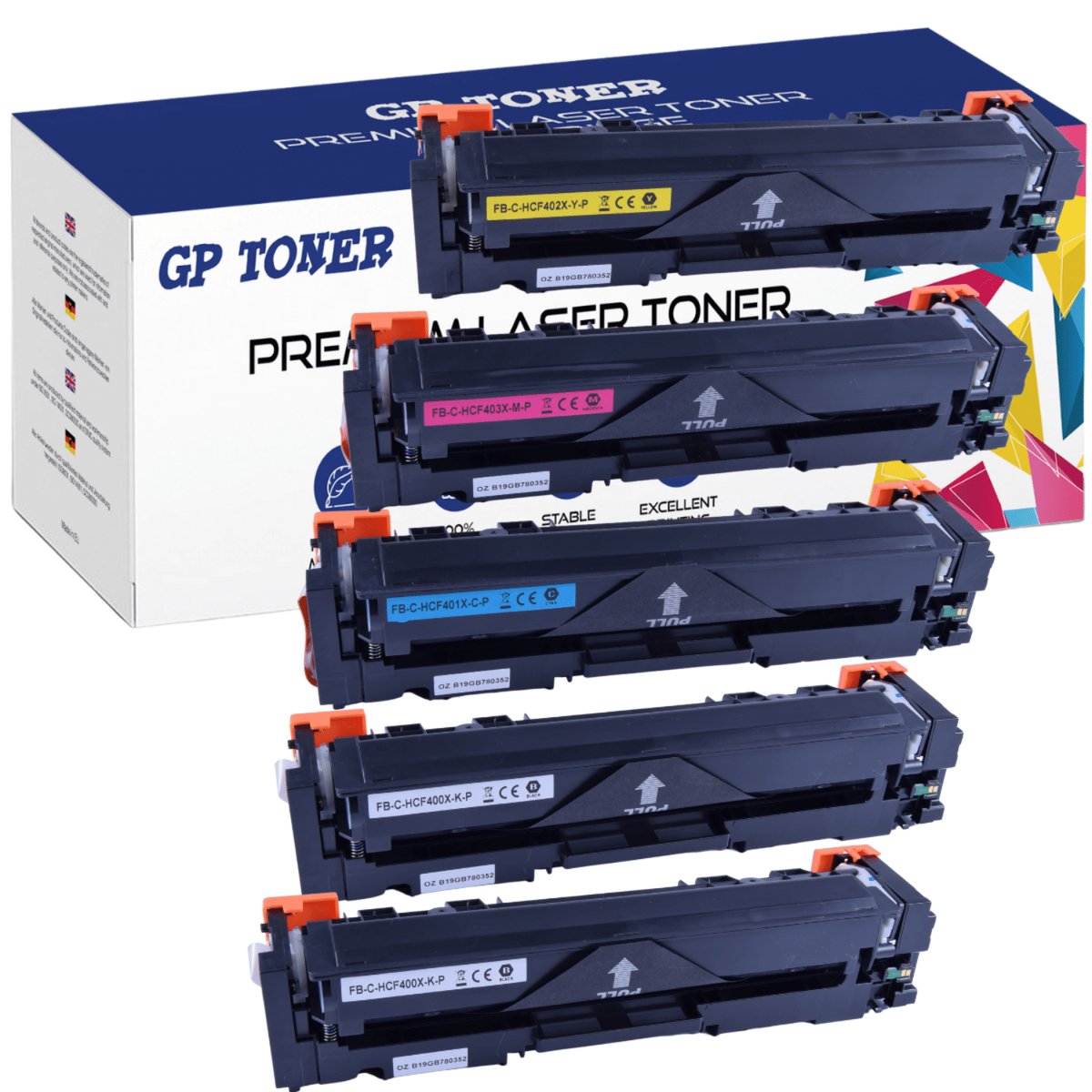 5x Toner do HP 201X CF400X Color LaserJet Pro M252dw M252n MFP M274n M277dw M277n