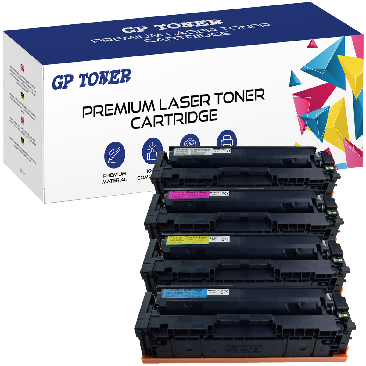 4x Toner Zamiennik do Canon CRG-054H Canon LBP-620 Series LBP-621Cw LBP-640 C LBP-640 Series MF640C MF640 Series GP-C054H CMYK ZESTAW