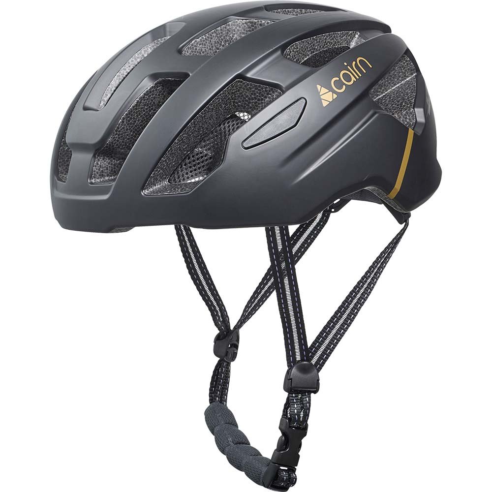 Cairn, Prism II Mat Black Gold, kask rowerowy, rozmiar M