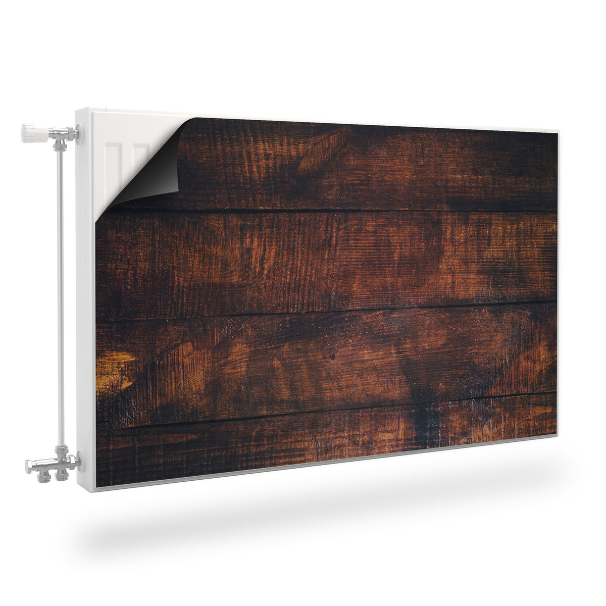 Maskownica MAGNETYCZNA Na Grzejnik Postarzane Deski Imitacja Drewna 80cm x 60cm