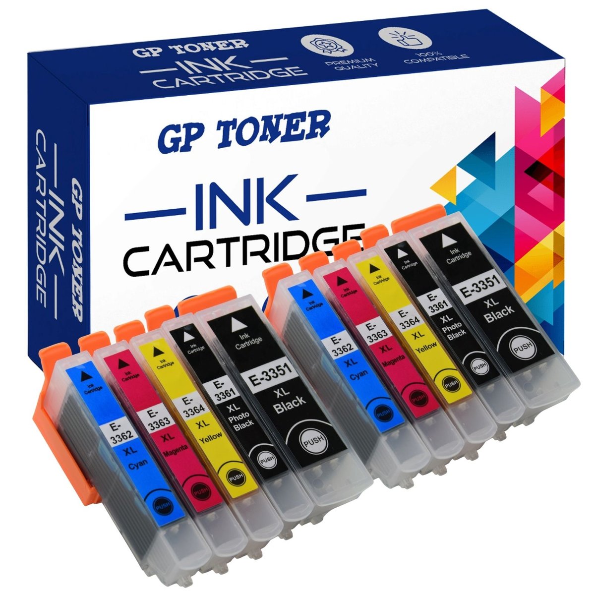 10x Tusze do Epson XP-530 XP-630 XP-635 XP-640 XL