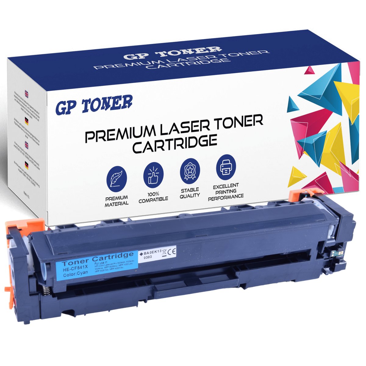 Toner do CF540x LaserJet Pro MFP M254 DW M280 NW M281 FDN M281 FDW  cyan