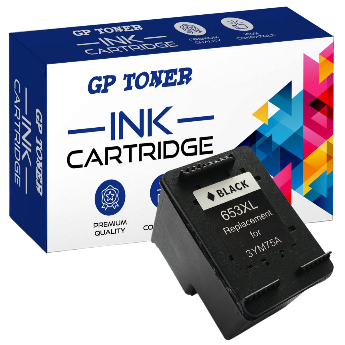 INK Gp Toner Tusz do HP DeskJet Plus Advantage 6000 6075 6400 6475 GP-H653XL BK GP-H653XL BK