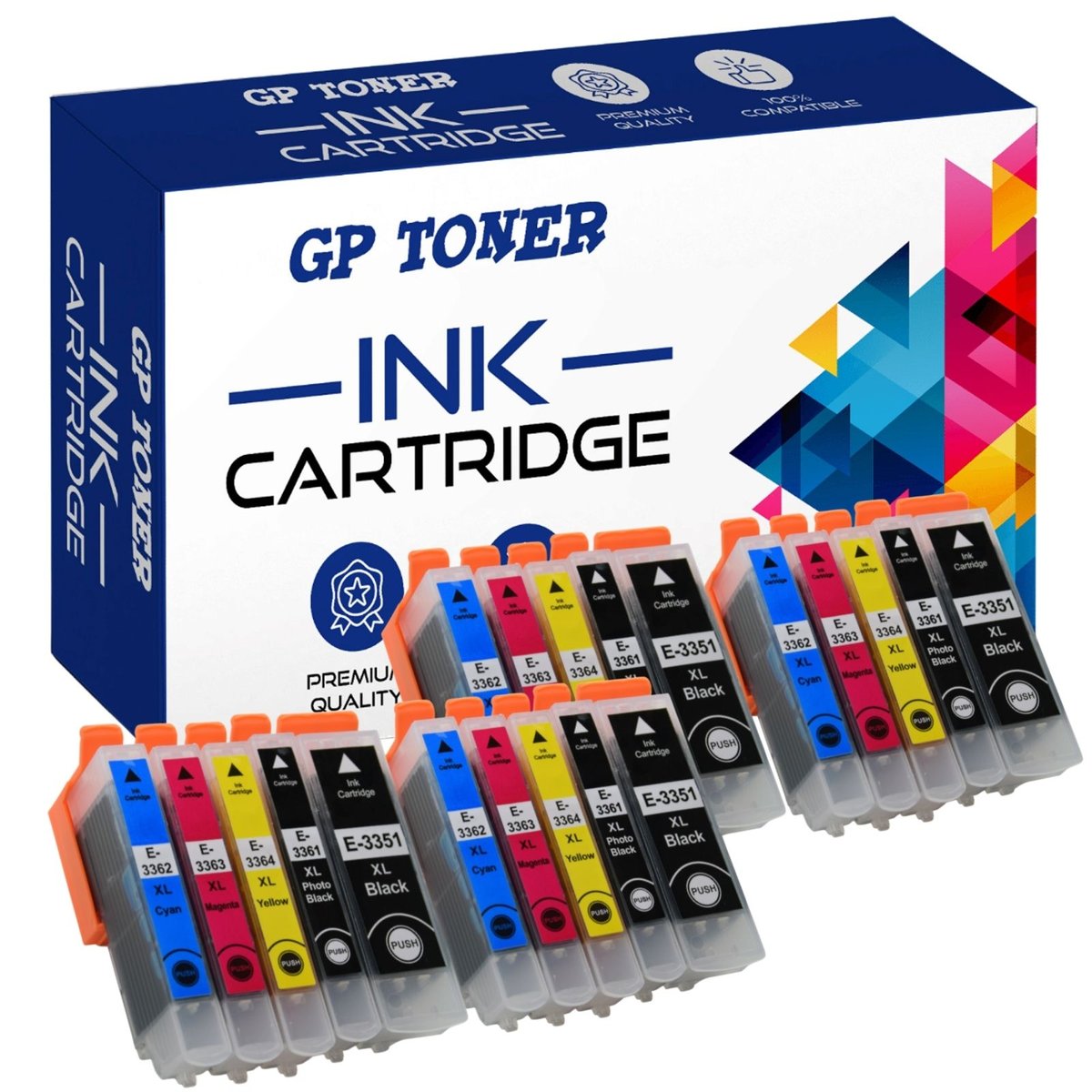 Zestaw 20x Tuszy do Drukarki Epson Epson 33XL XP540 XP640 XP900 XP530 XP630 XP635 XP830 XP7106