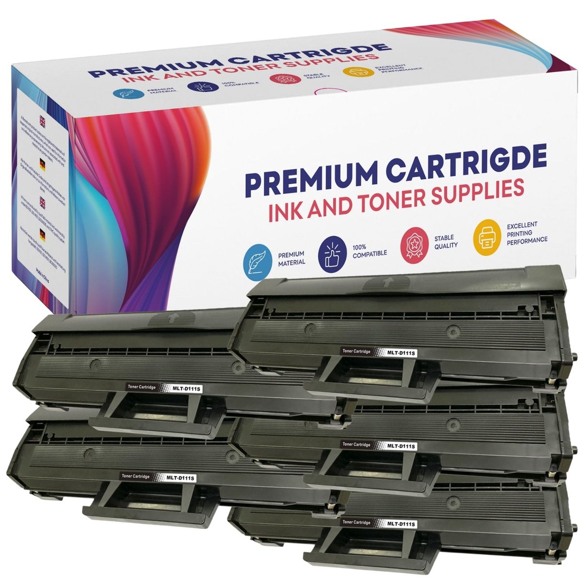 5x Toner do Samsung MLT-D111S Xpress M2070 M2070W M2026W M2026 M2020 M2022W