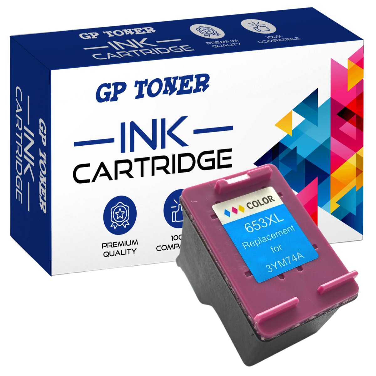 INK Gp Toner Tusz do HP DeskJet Plus Advantage 6000 6075 6400 6475 GP-H653XL CMY GP-H653XL CMY