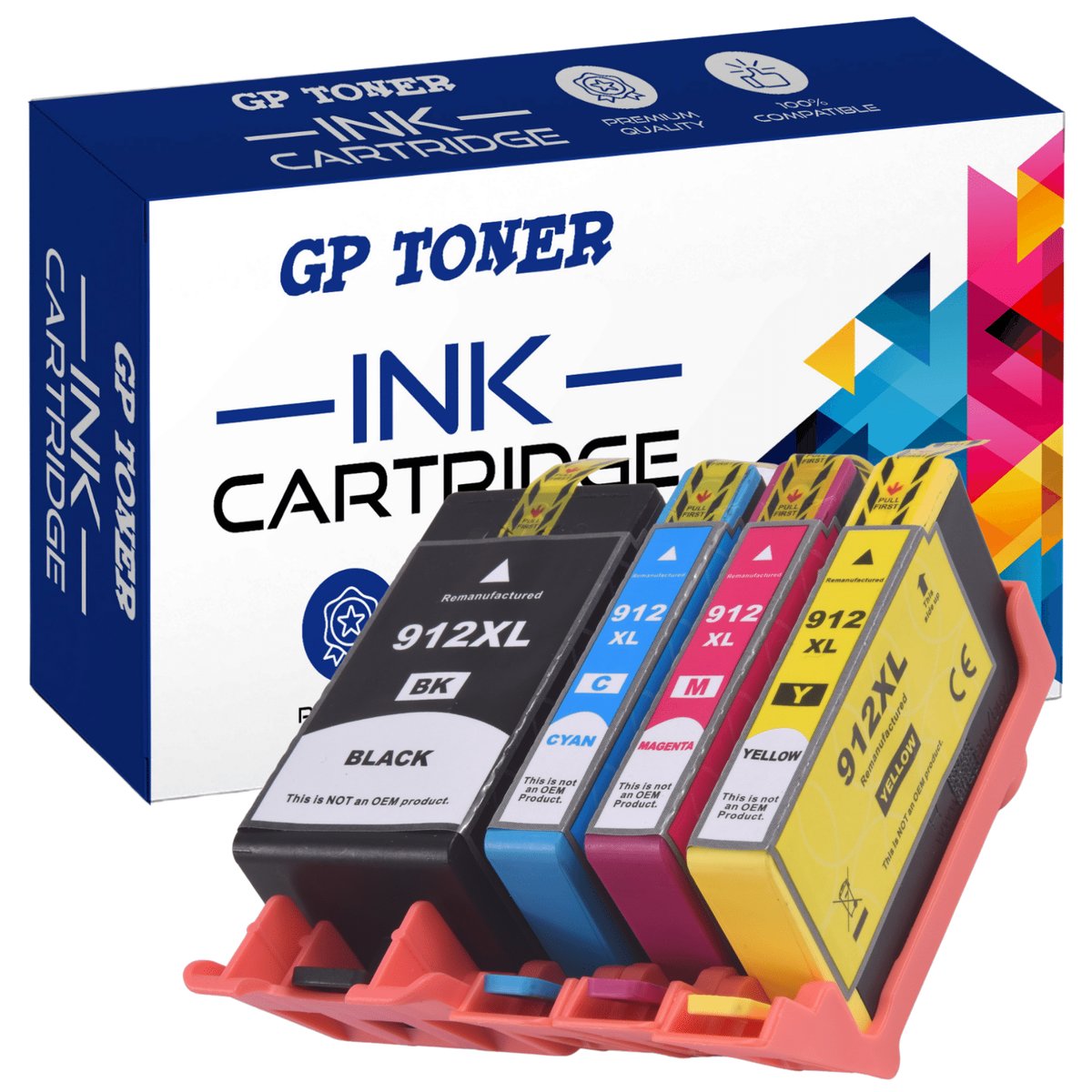 Gp toner 4 Tusze do HP 912 XL OFFICEJET PRO 8010 8013 8020 8023 8024 - GP-H912XL CMYK GP-H912XL CMYK