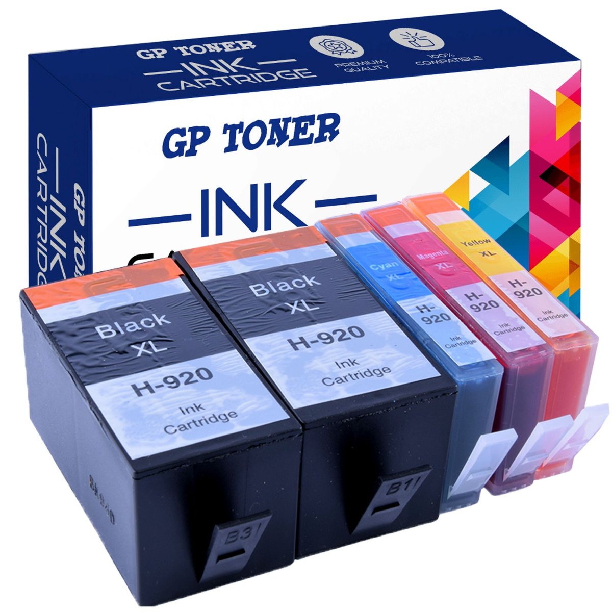 5x Tusz do HP OFFICEJET 6000 6500 6500a 7000 7500a CMYKK