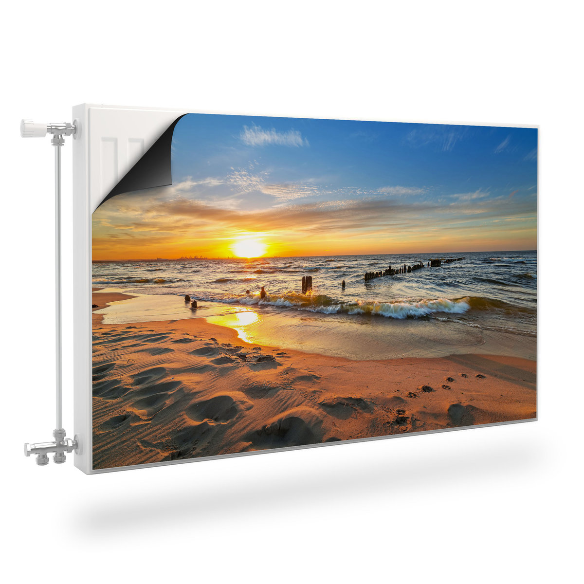 MASKOWNICA Magnetyczna Grzejnika ZACHÓD Słońca Morze Pejzaż 110cm x 60cm
