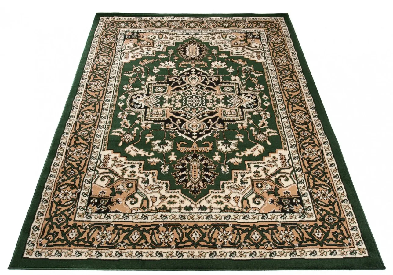 Zielony dywan rustykalny R8-W18