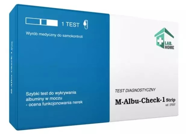 VedaLab M-Albu Check-1 test paskowy do oceny funkcjonowania nerek 1 sztuka 1126343