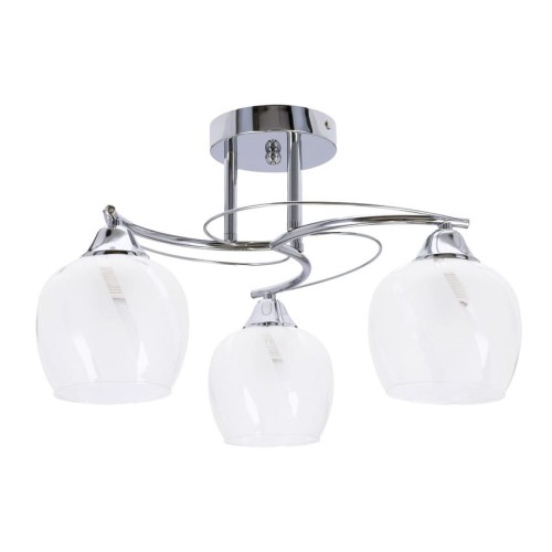 PREGO LAMPA SUFITOWA CHROMOWY E27 KLOSZ BEZBARWNY