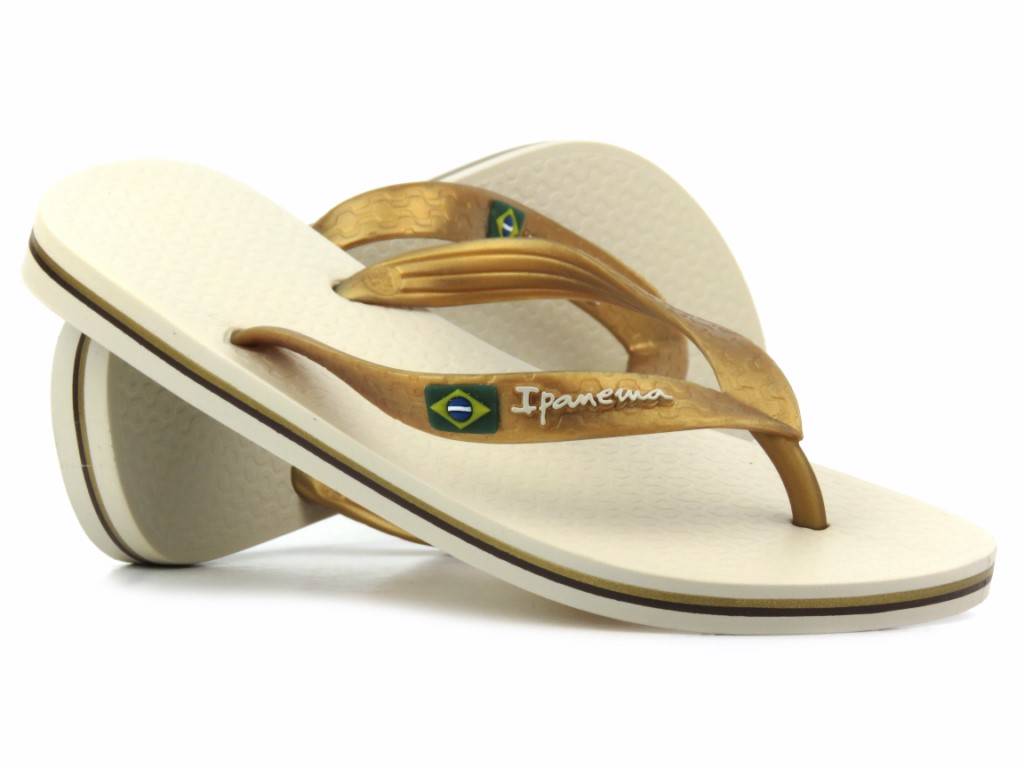 Gumowe japonki damskie IPANEMA 80408, beżowo-złote - Ipanema