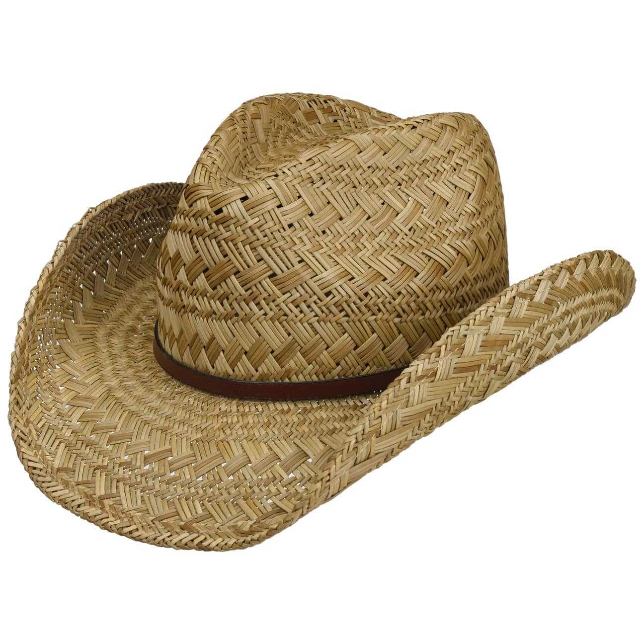 Kapelusz Słomkowy Tencova Western by Lipodo, naturalny, M (56-57 cm)