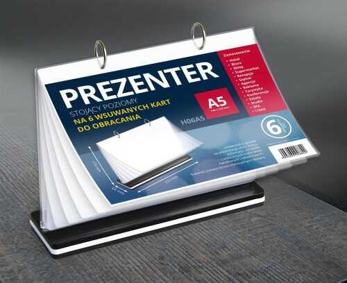 ARGO Stojak na ulotki prezenter stojący A5 poziomy 601275
